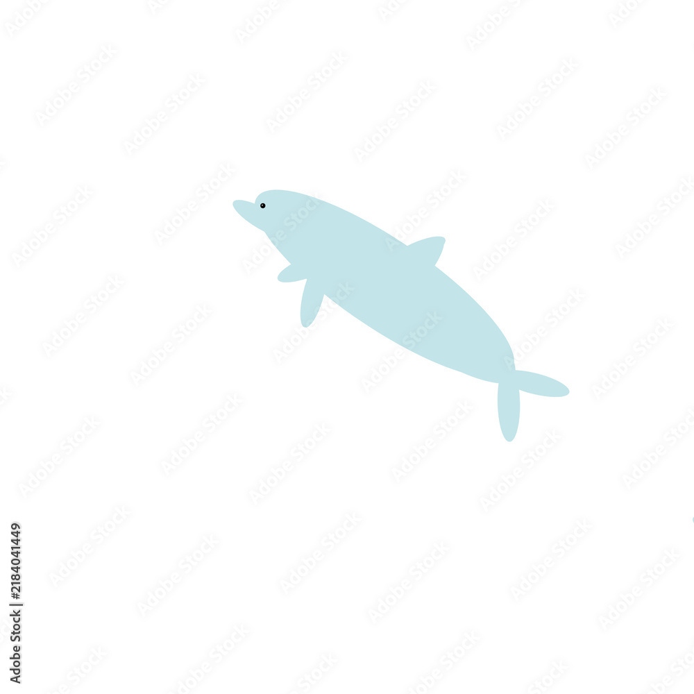 Obraz premium dolphin cartoon isolated on white