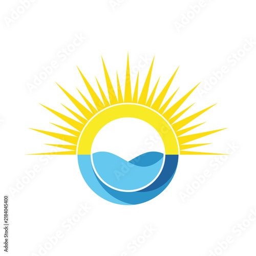 sun logo icon template
