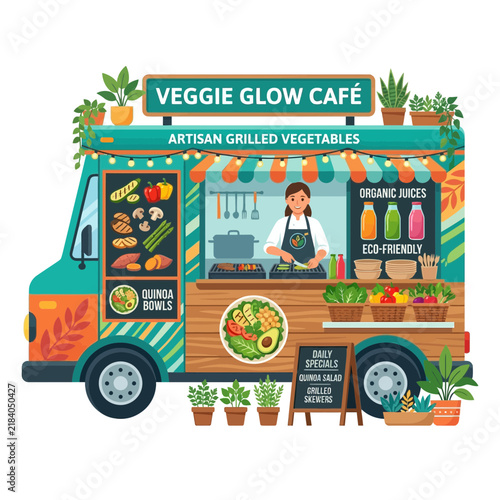 Healthy Food Truck: Veggie Glow Cafe Artisan Grilled Vegetables