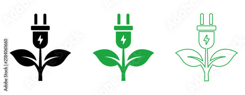 Green Leaf Icon, Nature, Ecology and Eco Friendly Symbol, Organic Plant Vector Illustration