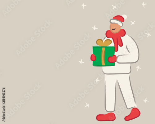 person holding a christmas gift box