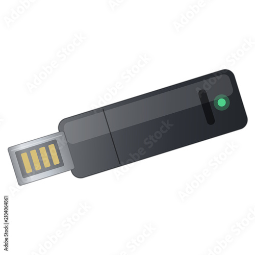 Cuadro en lienzo USB flash drive with metal connector, isolated on transparent background