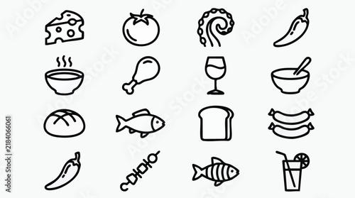 food icons set