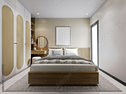 3d render hotel room