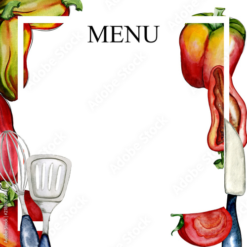 a bright frame of vegetable elements	