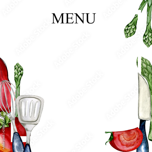a bright frame of vegetable elements	