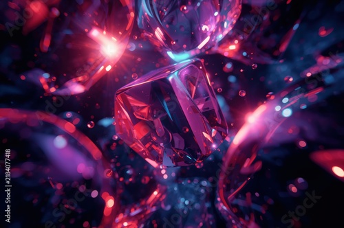 Ultra realistic futuristic 3D wallpaper with cinematic lighting floating elements and luxury depth