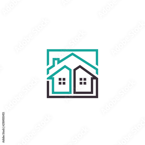 Modern Minimalist House Logo Design Concept Representing Home Ownership