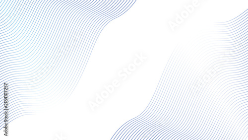 blue wave line gradient fading on white background
