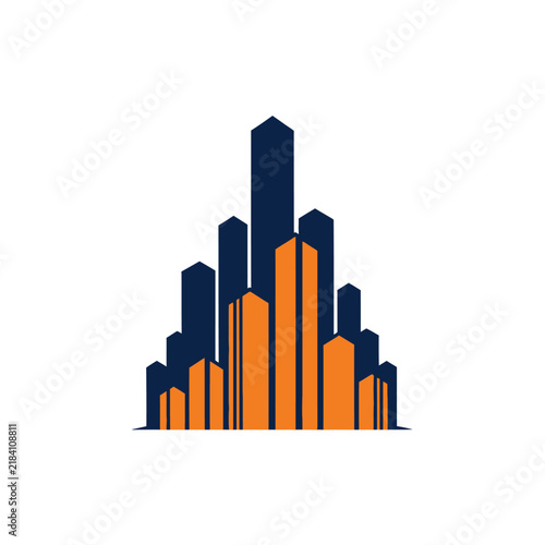Modern Cityscape Skyline Graphic Abstract Design