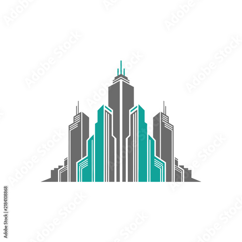 Modern Cityscape Skyline Vector Graphic Art