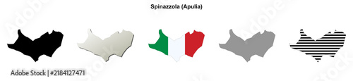 Фотография Spinazzola (Apulia) outline map set