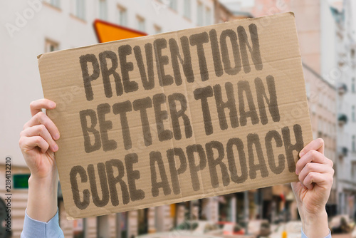 Fotografie "Prevention better than cure approach" Avoiding infection through protective measures outperforms later treatment burden