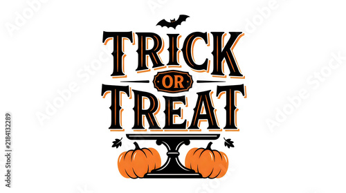 Trick or treat halloween vector illustration