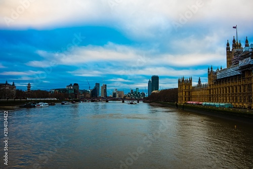 Sticker London Skyline With River Thames And Historic Building