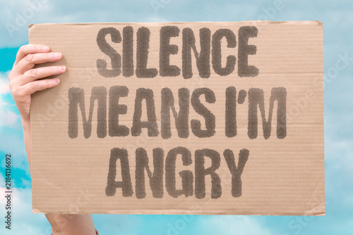 Foto "Silence means I'm angry" Withdrawal is a neurodivergent shutdown signal