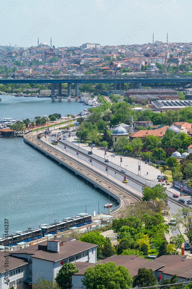 Fototapeta premium Bird's-eye view of Istanbul skyline