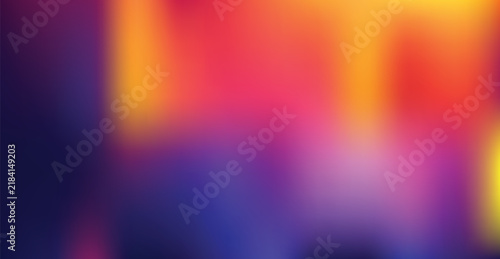 Abstract vibrant gradient background, with orange, red, and blue blurred, transitions for digital display