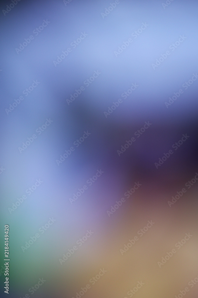 Fototapeta premium Abstract blue and brown blurred background with soft gradient light texture