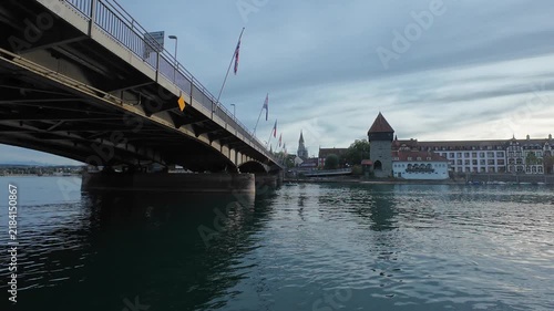 Konstanz, Germany – September 3, 2026: Evening views of Konstanz and Lake Constance at dusk, with calm water, waterfront scenery and the city under fading natural light.