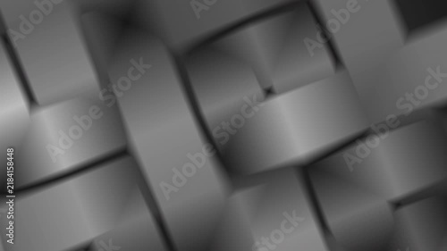 Abstract 3d grayscale geometric pattern motion blur featuring soft metallic blocks for a modern corporate or industrial background.