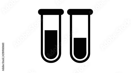 Vector illustration of test tube icons set on a transparent background