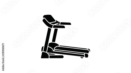 Vector illustration of treadmill icon for fitness and gym equipment on a transparent background
