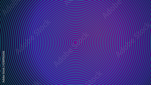 Abstract Concentric Orbital Circular Rings Background with Concentric Orbital Rings in Cyberpunk Neon Purple - Modern Orbital Concentric Circles 3D Vector Graphic