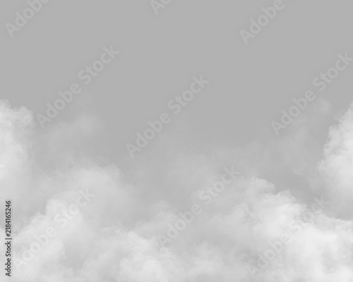 Bild auf Leinwand Dense smoke clouds form a thick layer over a dark void