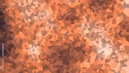 Fotografía Abstract mosaic pattern with warm orange and brown polygonal shapes creating a t
