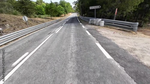 Motorcycle road riding pov