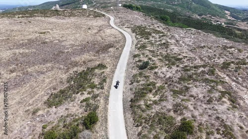 Motorcycle riding on a road