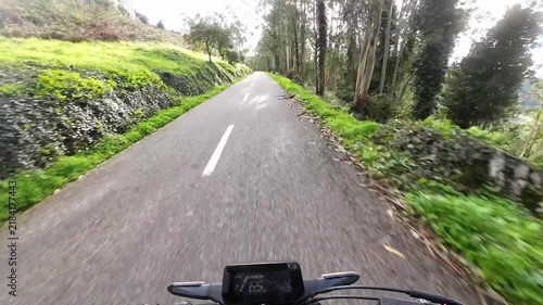 Motorcycle road riding pov