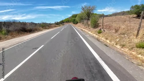 Motorcycle road riding pov