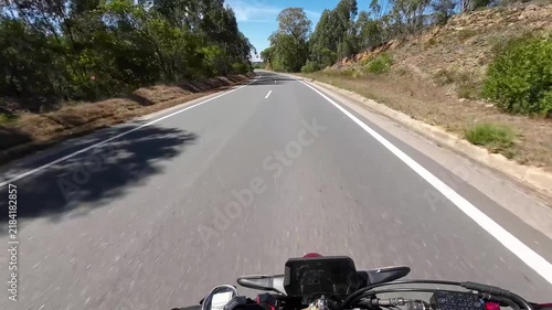 Motorcycle road riding pov