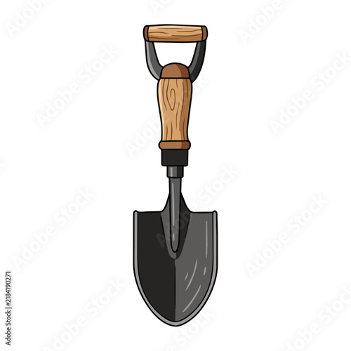 Garden shovel vector illustration