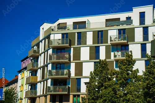 Modern Apartment Building With Balconies