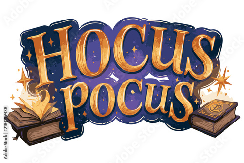 Golden lettering spells out 