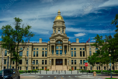 Wyoming State Capitol Building on a Sunny Day
