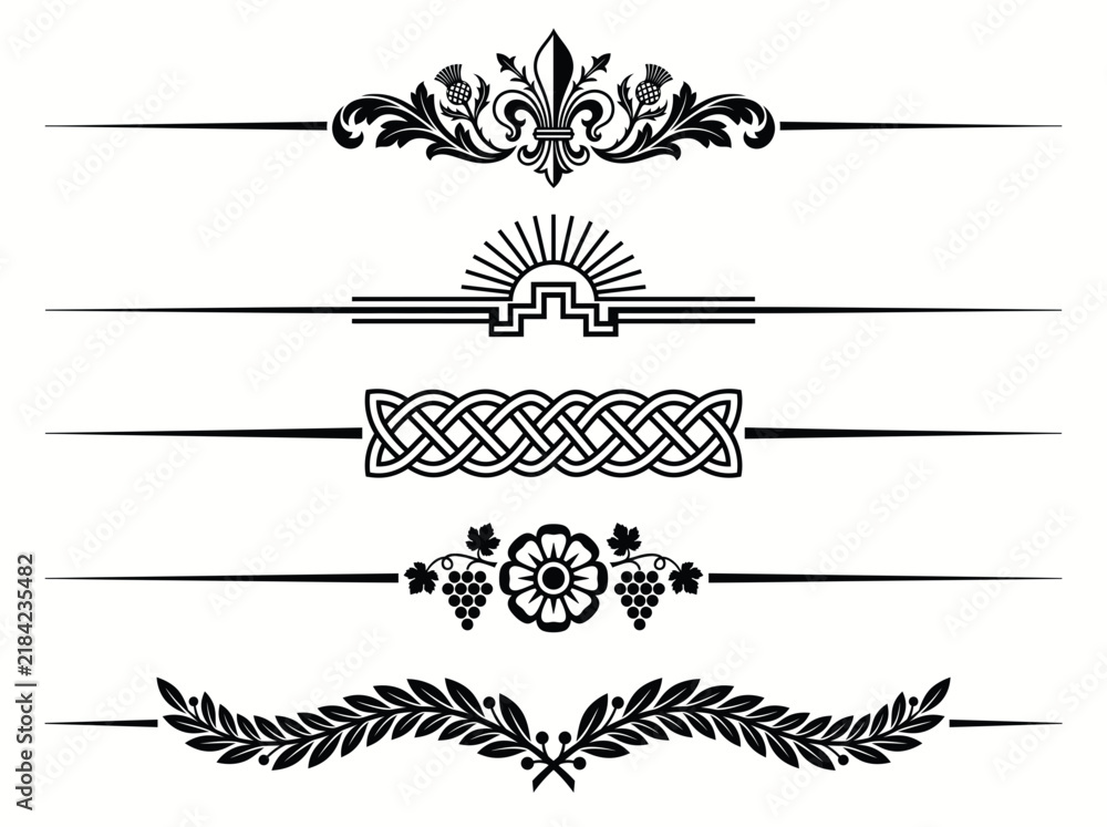 Obraz premium Line ornaments Vector