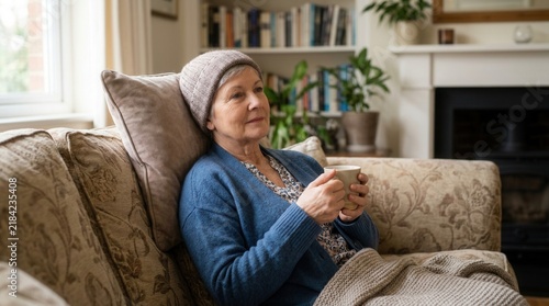 Comforting Moment With A Warm Drink In A Cozy Home Setting