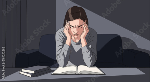 Struggling Student Overwhelmed By Studies And Pressure