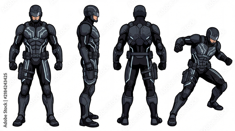 Obraz premium Super Hero Character Sheet
