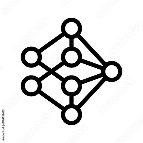 Neural Network Icon Vector Symbol Design Illustration