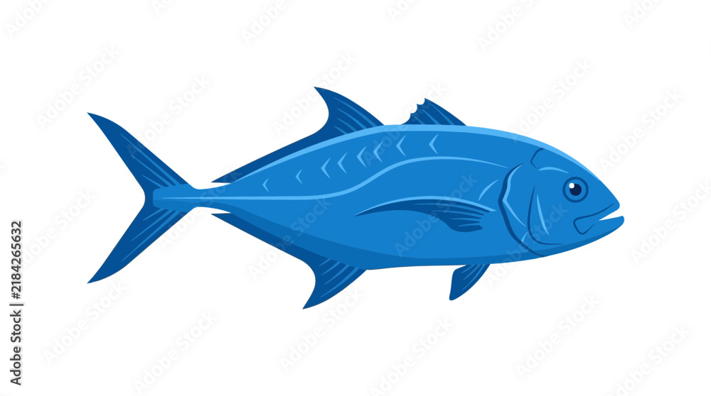 Obraz premium Blue Fish Isolated on Transparent Background