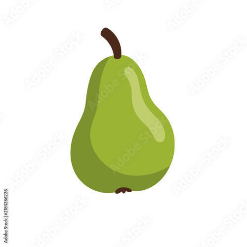 Vibrant green pear fruit illustration, a symbol of healthy eating and natural freshness, perfect for menus, health apps, and dietary content