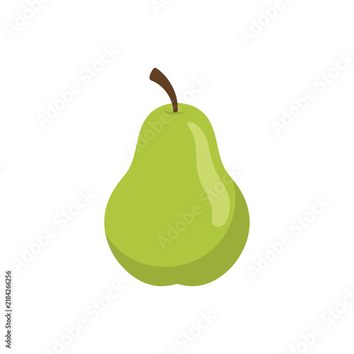 Bright green pear illustration, a symbol of fresh nutrition and healthy eating habits. This simple fruit graphic conveys natural goodness and vibrant produce for balanced lifestyles