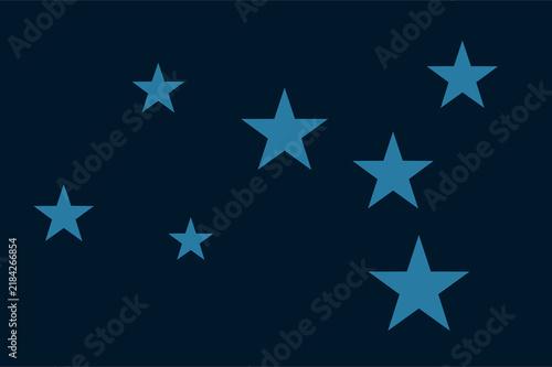 Minimalist Five Point Blue Stars Geometric Background Pattern