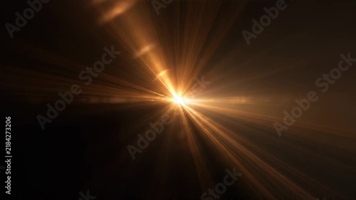 Warm Sun Flare with Lens Bokeh Rotating Loop 4K