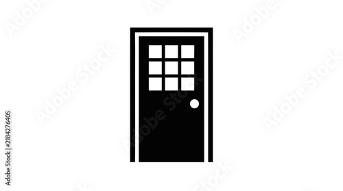 Vector illustration of door icon on a transparent background